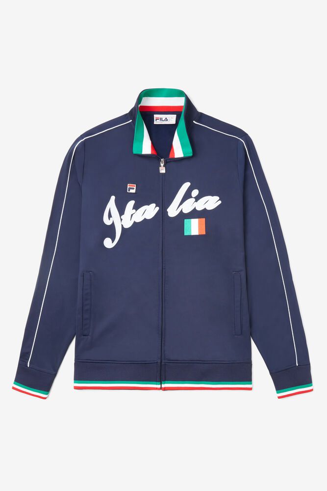 Fila Jakke Dame Mørkeblå Italia Track QCH-947205